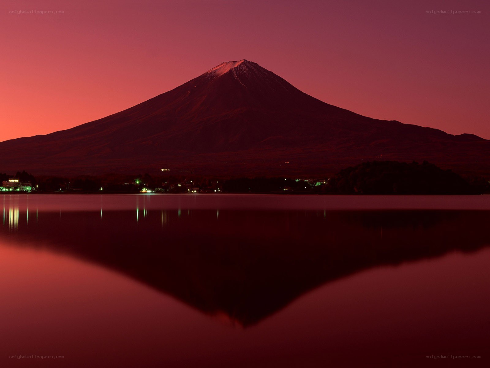 Mount Fuji at dusk
