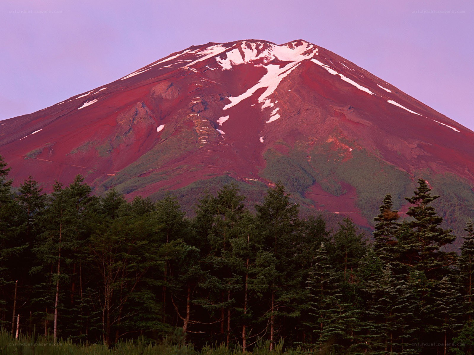 Mount Fuji at dusk