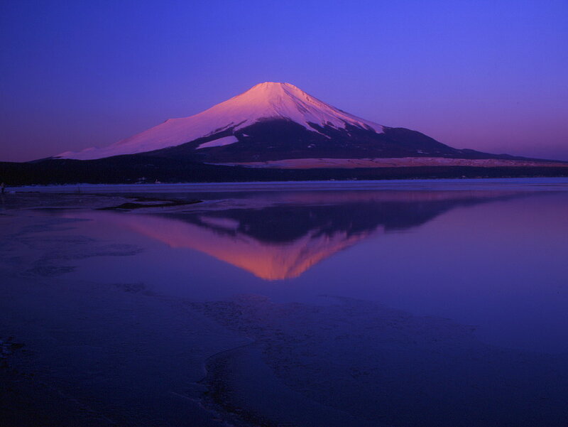 Mount Fuji at Dusk — Purple