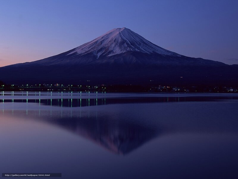 Mount Fuji at dusk