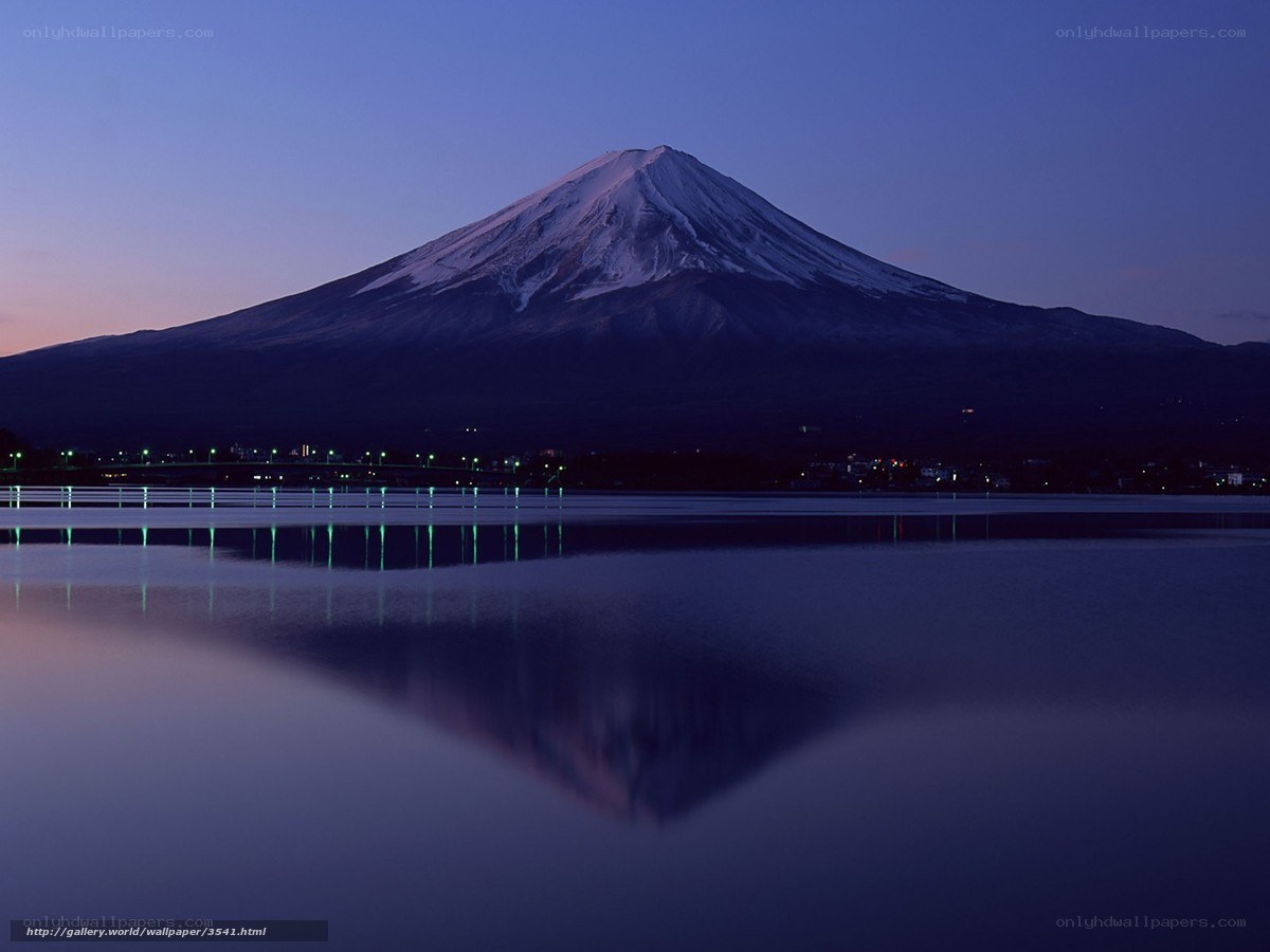 Mount Fuji at dusk
