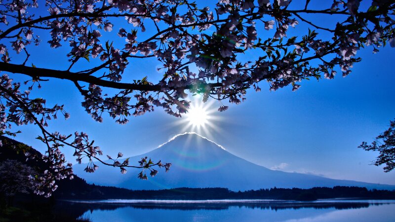 Mount Fuji at Sunrise — Blue, Serene