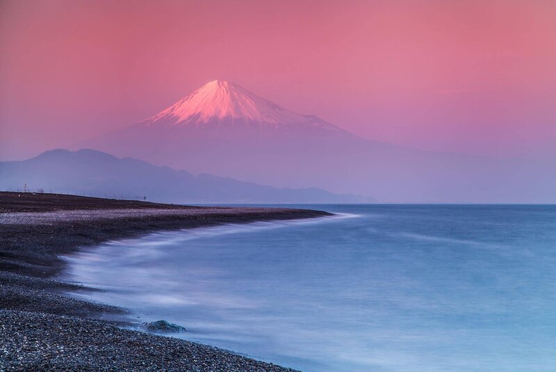 Mount Fuji at Sunrise — Pink