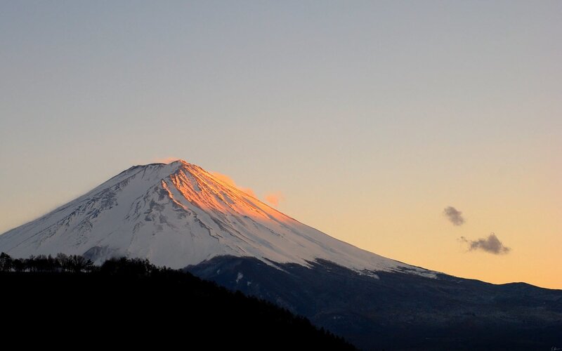 Mount Fuji at Sunrise — White