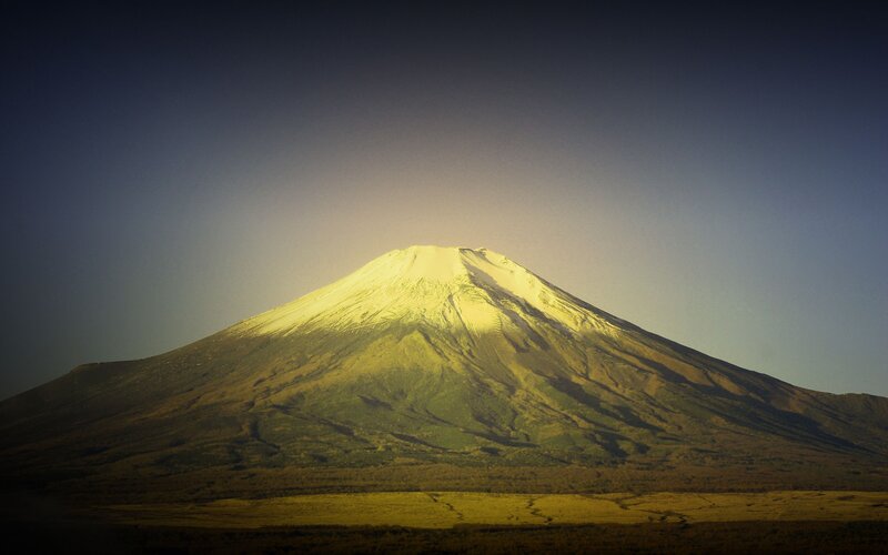 Mount Fuji at Sunrise — Yellow, Dramatic