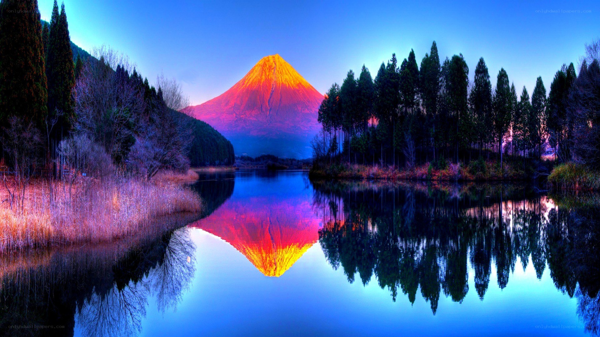 Mount Fuji at sunset