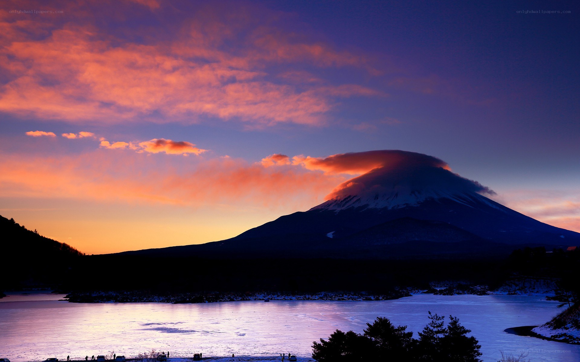 Mount Fuji at sunset