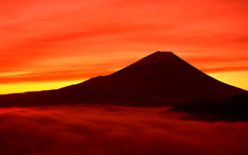 Mount Fuji at sunset