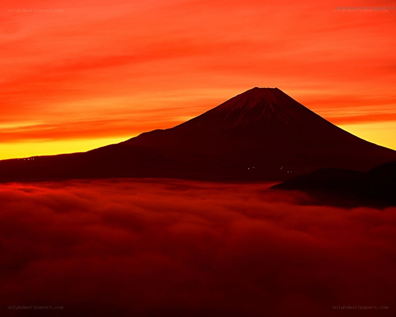 Mount Fuji at sunset
