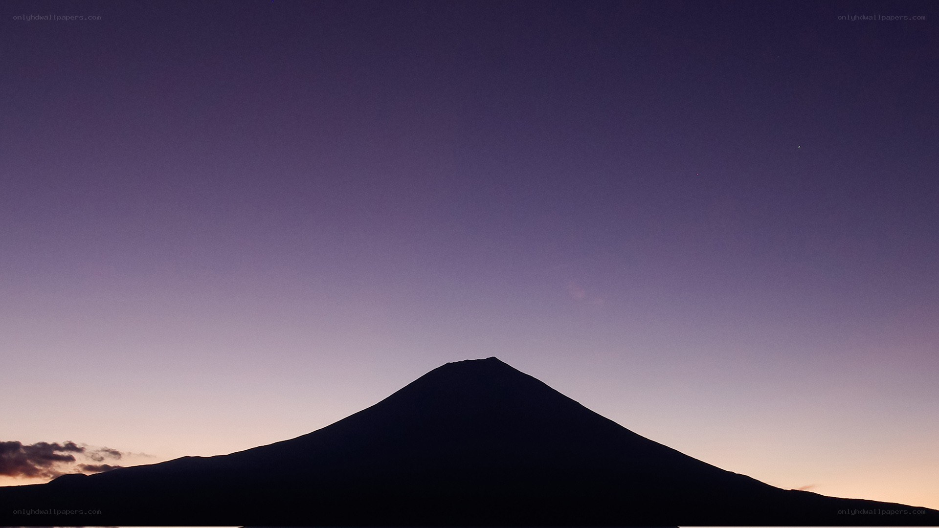 Mount Fuji at twilight