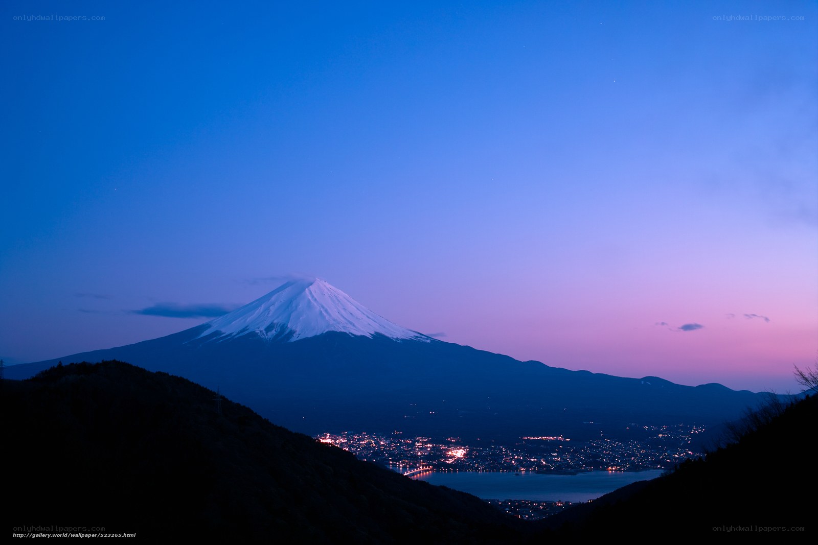 Mount Fuji at twilight