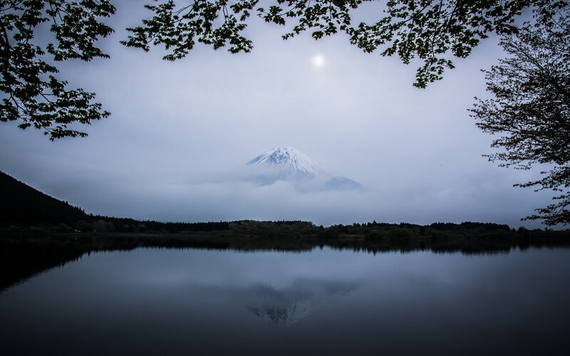 Mount Fuji in Fog