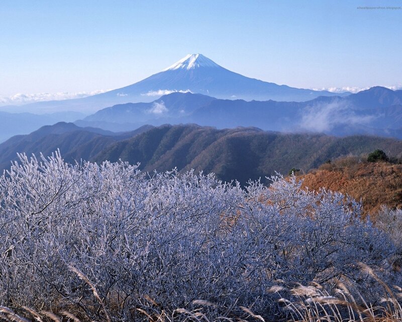 Mount Fuji in winter