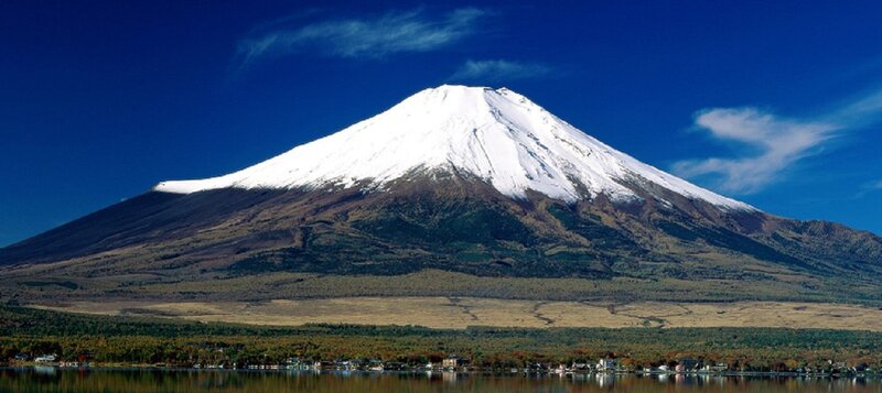 Mount Fuji Snow-capped — Blue, Serene, Autumn