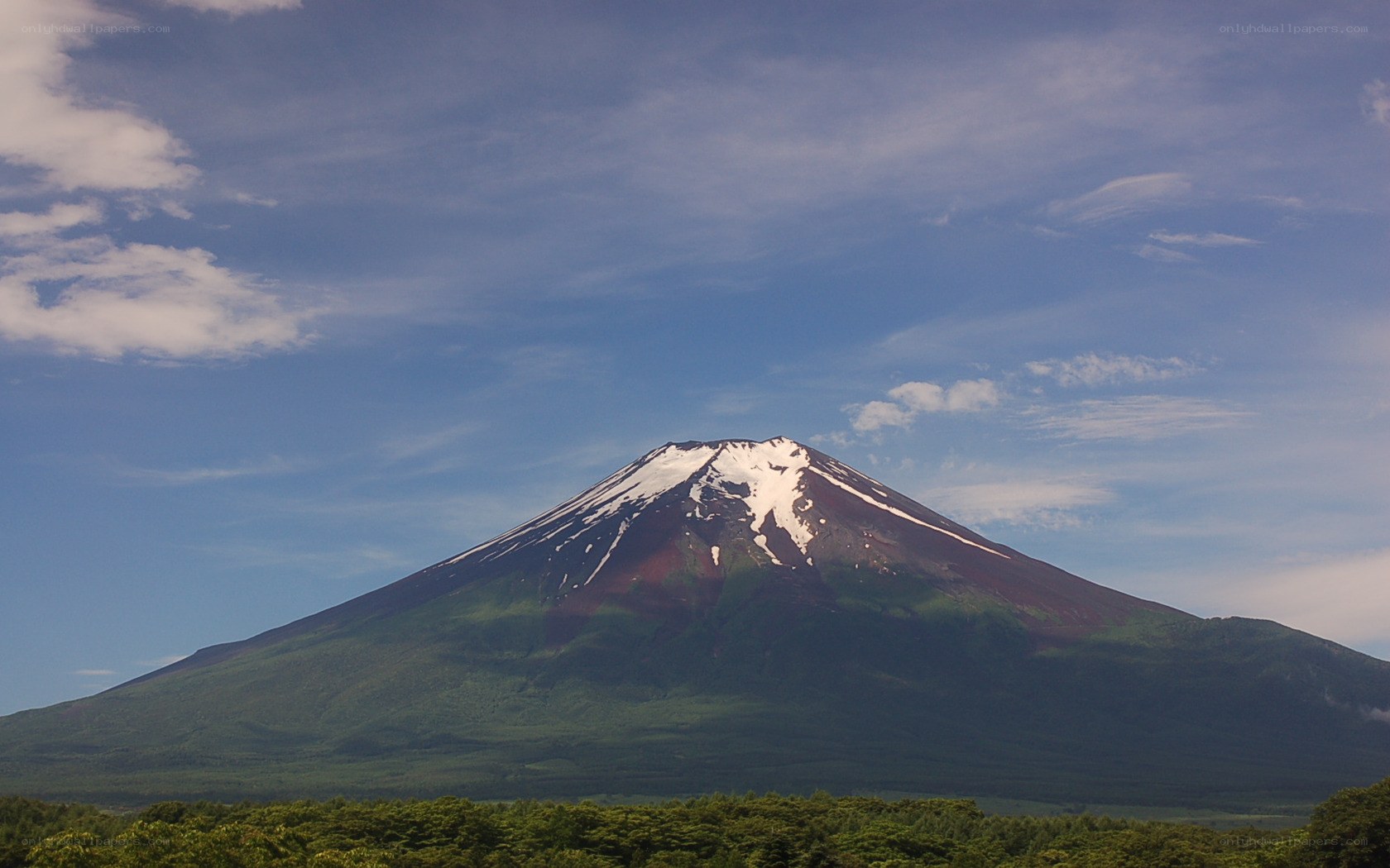 Mount Fuji under blue sky