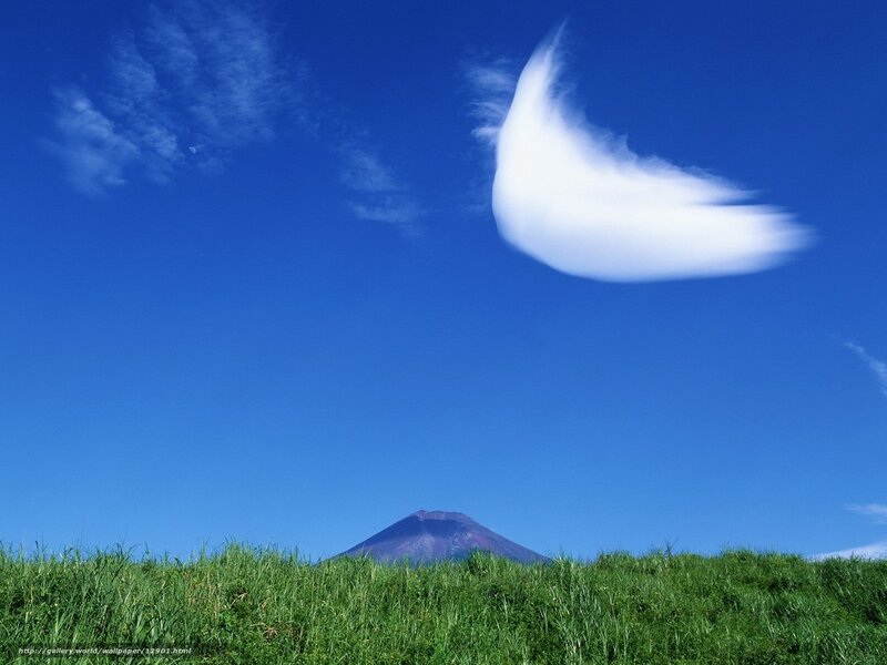 Mount Fuji under blue sky