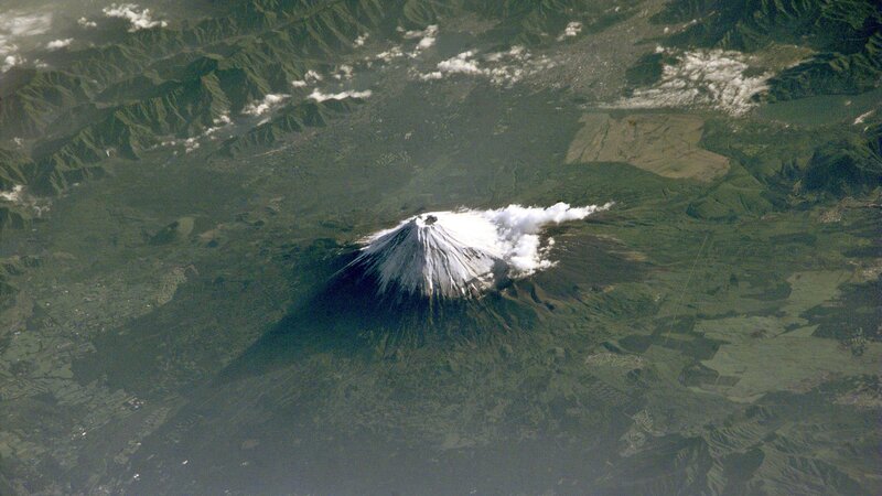 Mount Fuji Volcano — Green