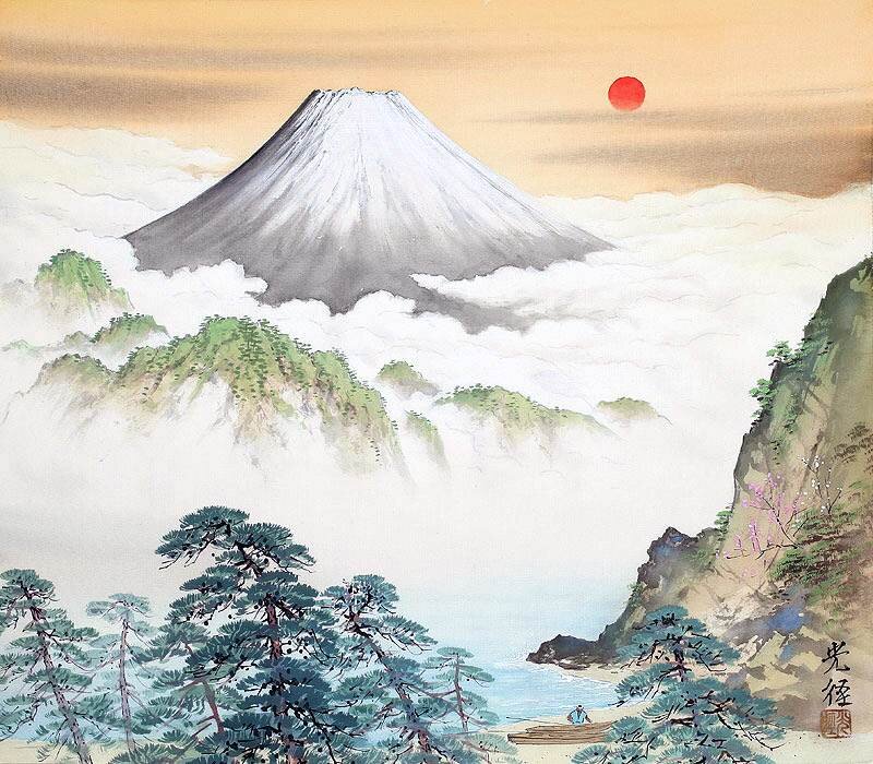 Mount Fuji with Boat