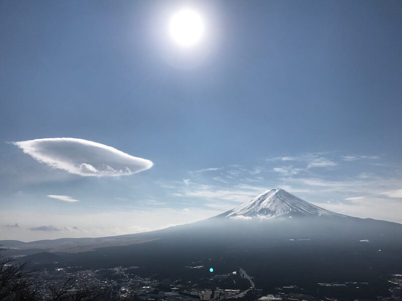Mount Fuji with Lenticular Cloud — Blue, Serene
