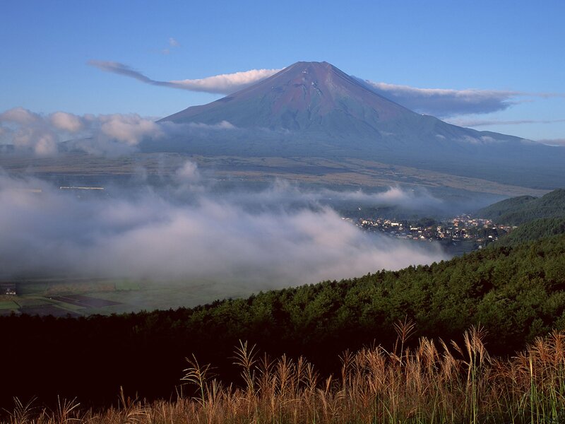Mount Fuji with morning fog