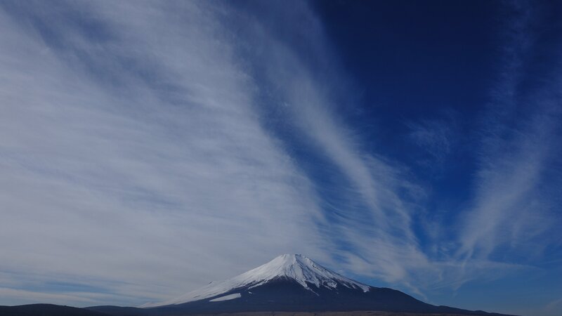 Mount Fuji with Snow — Blue