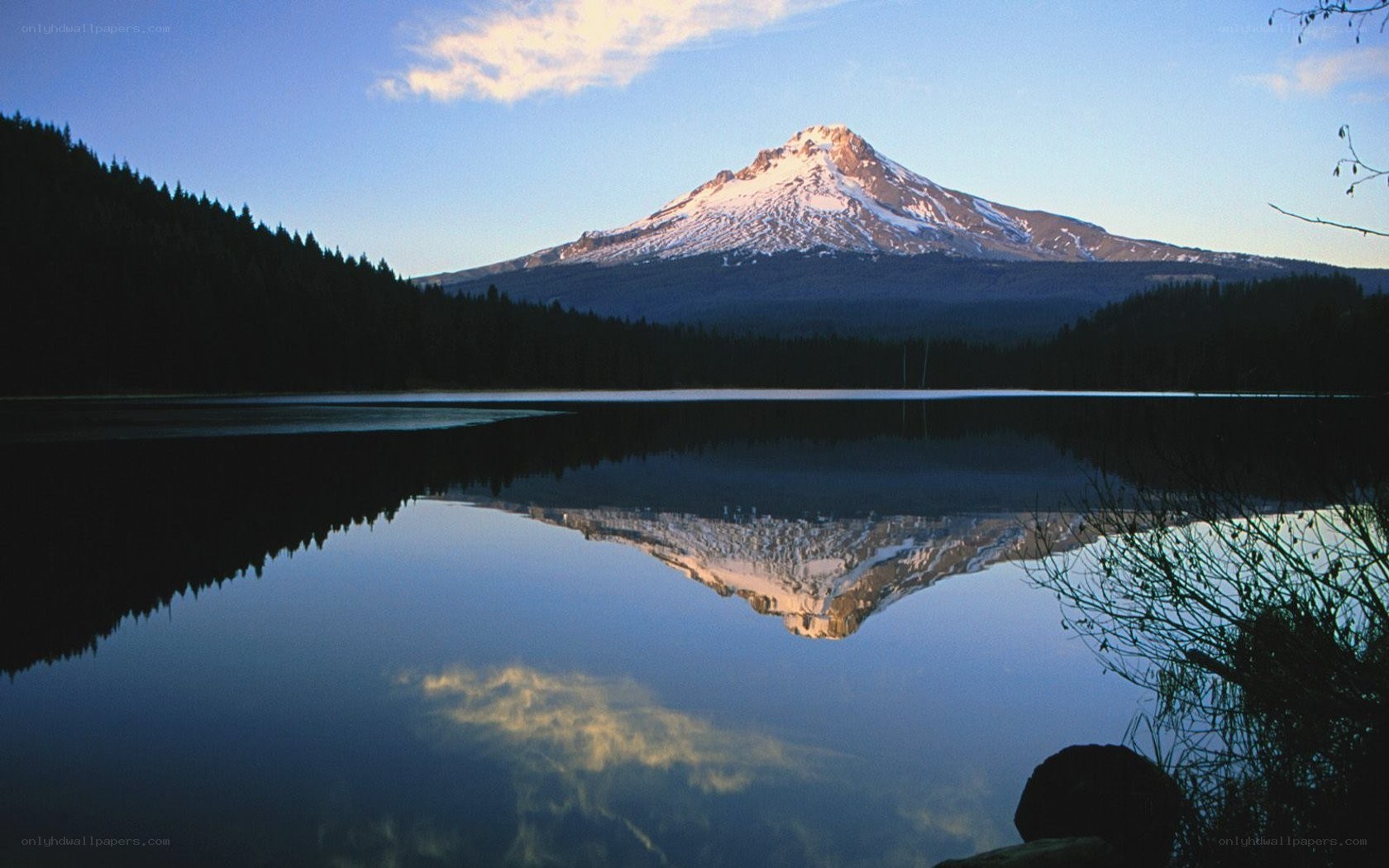 Mount Hood reflected in a lake