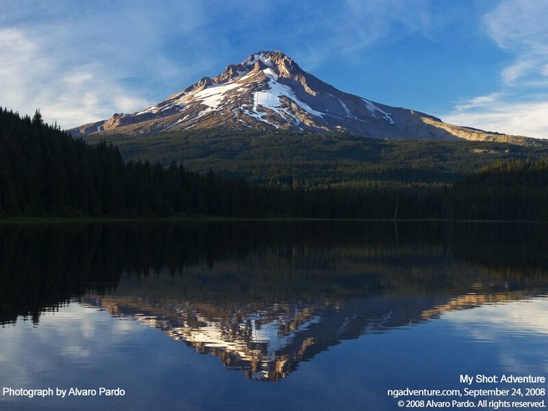 Mount Hood reflection in a lake