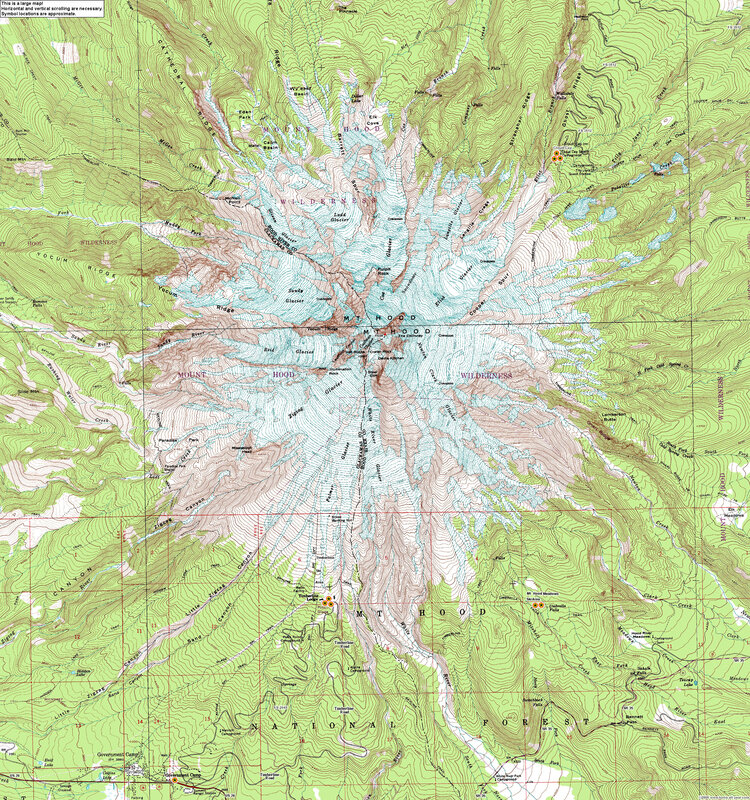 Mount Hood topographic map