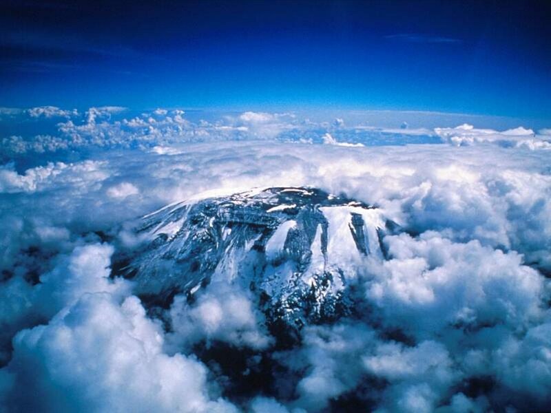 Mount Kilimanjaro above the clouds