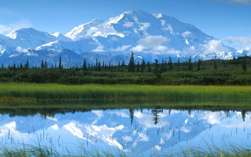 Mount McKinley reflected in a lake