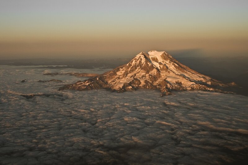 Mount Rainier above the clouds
