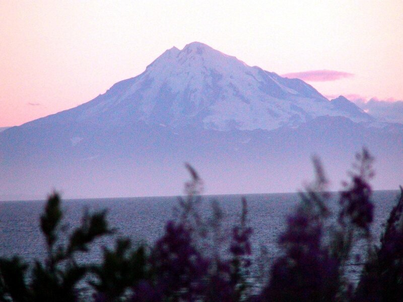 Mount Rainier at dusk