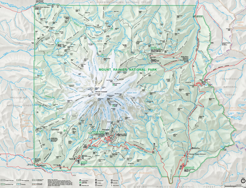 Mount Rainier National Park map