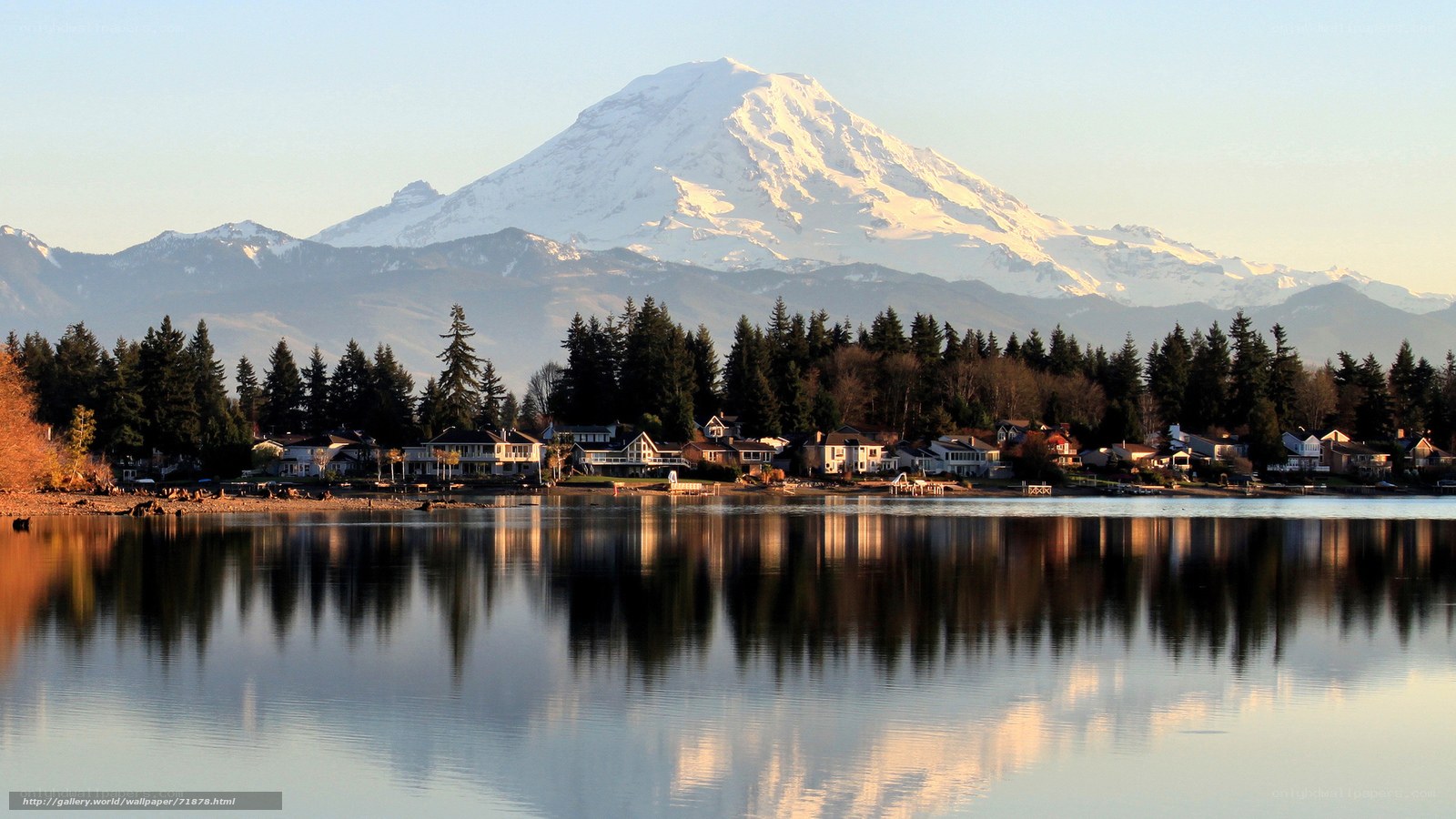 Mount Rainier reflected in a lake