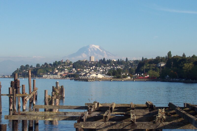 Mount Rainier view from waterfront