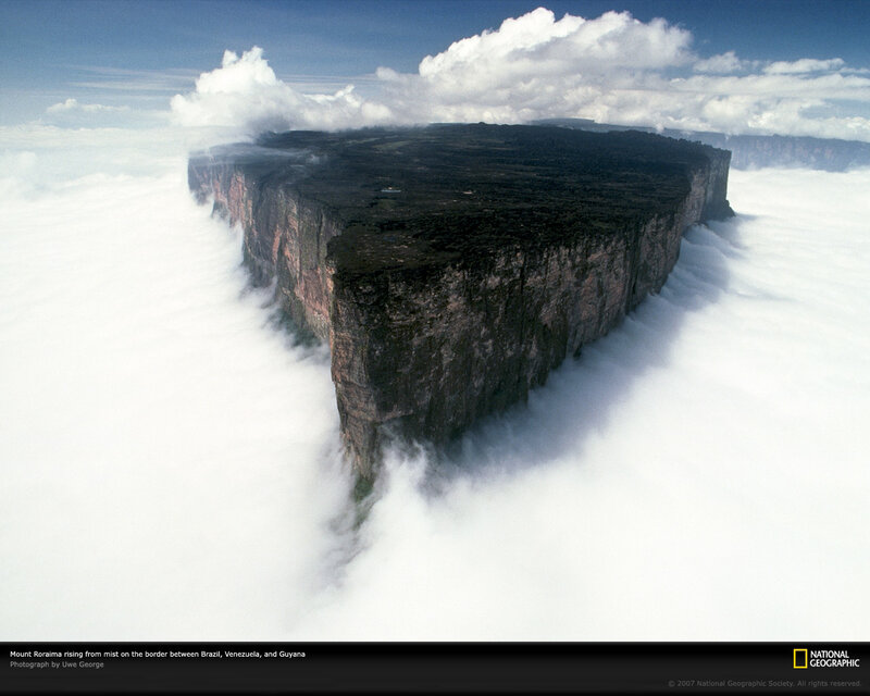 Mount Roraima rising from clouds