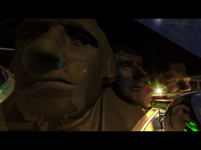 Mount Rushmore at night