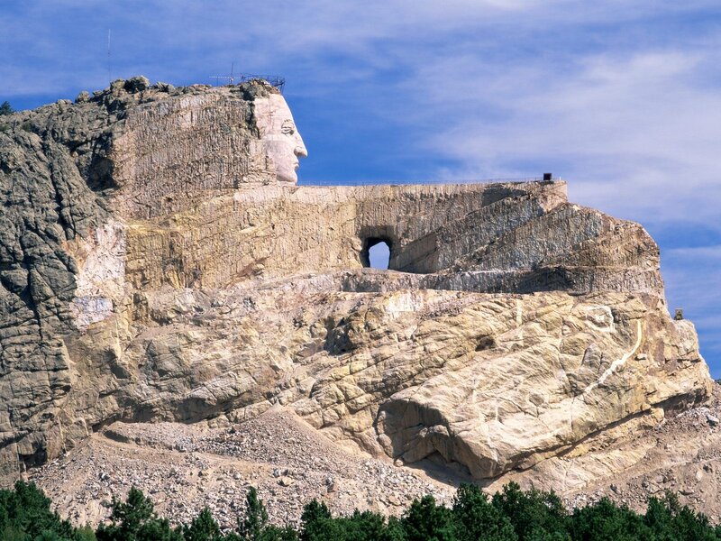 Mount Rushmore Carving — Blue