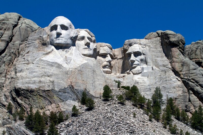 Mount Rushmore Monument — Blue, Dramatic, Afternoon, Photograph