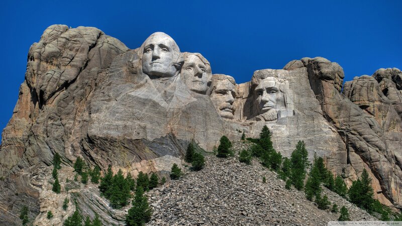 Mount Rushmore Monument — Blue, Dramatic, Afternoon