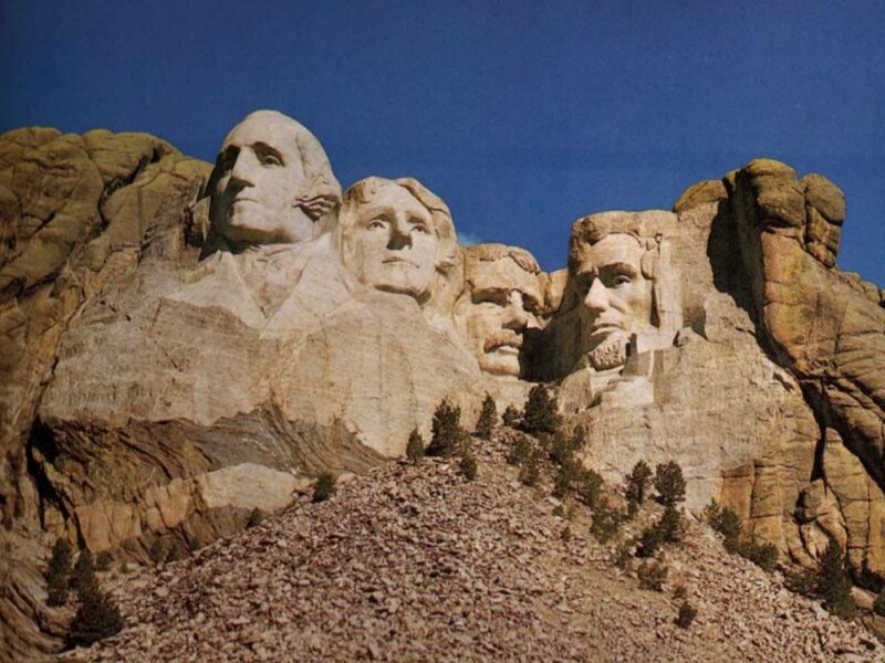 Mount Rushmore Monument — Brown, Dramatic, Afternoon