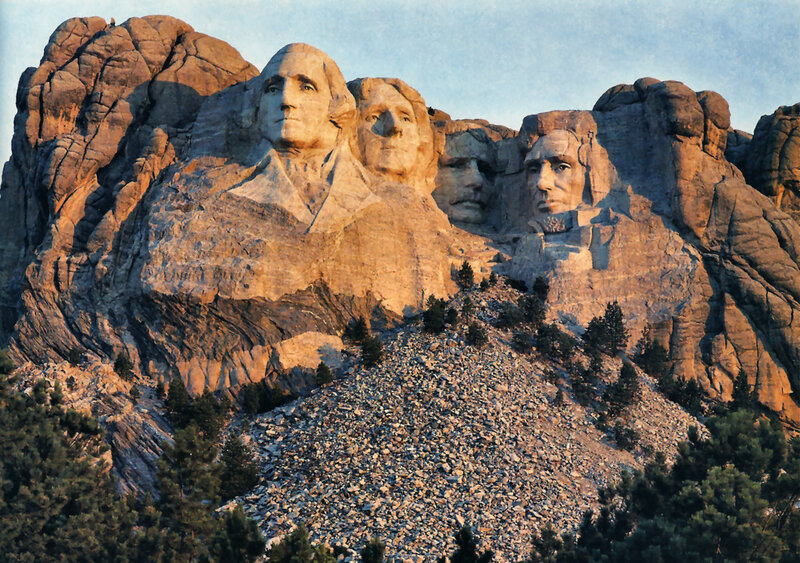 Mount Rushmore Monument — Brown, Dramatic, Sunset