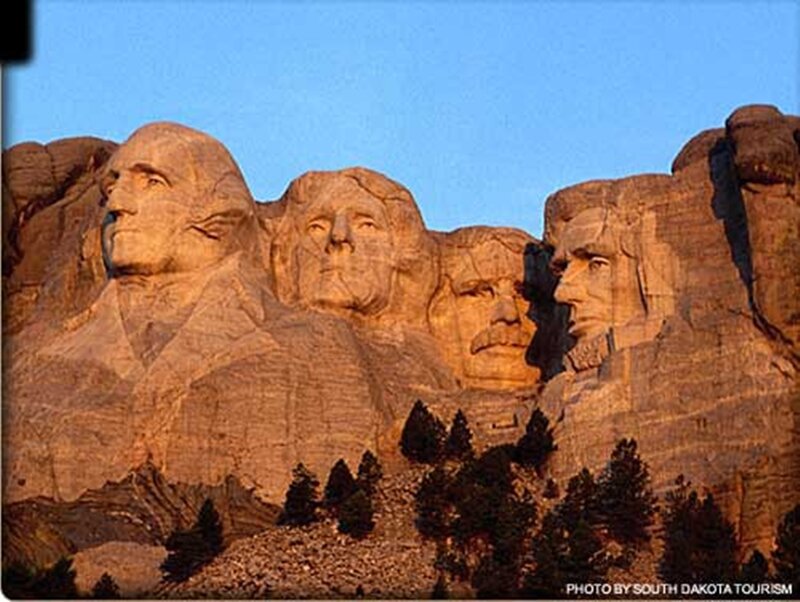Mount Rushmore Monument — Brown, Dramatic