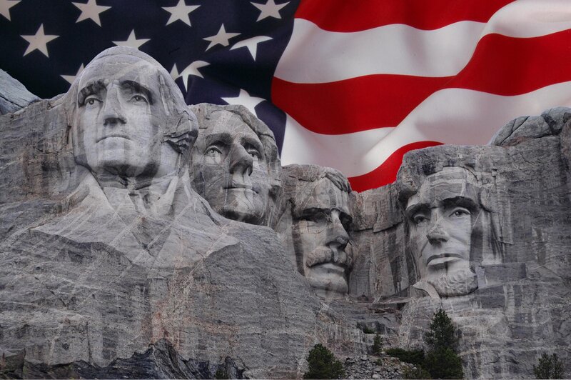 Mount Rushmore Monument — Gray, Patriotic, Photograph