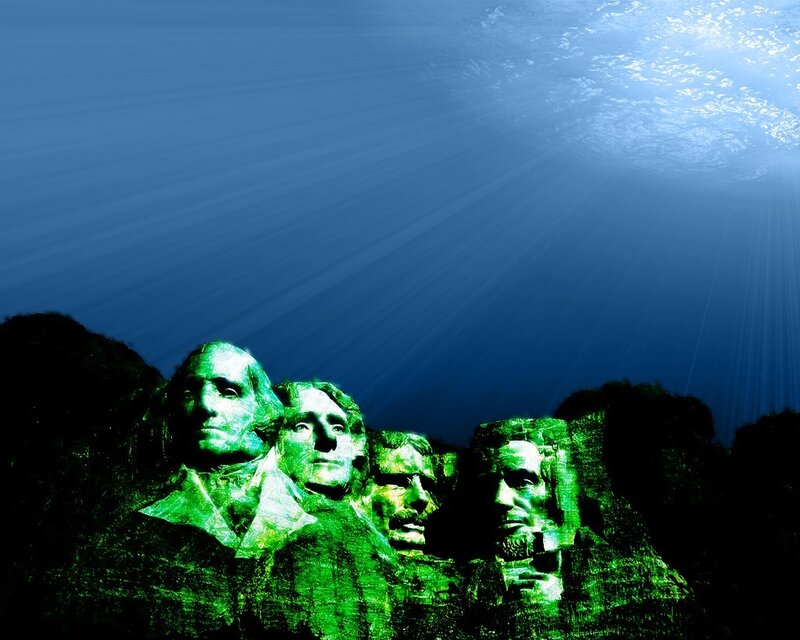 Mount Rushmore under Water