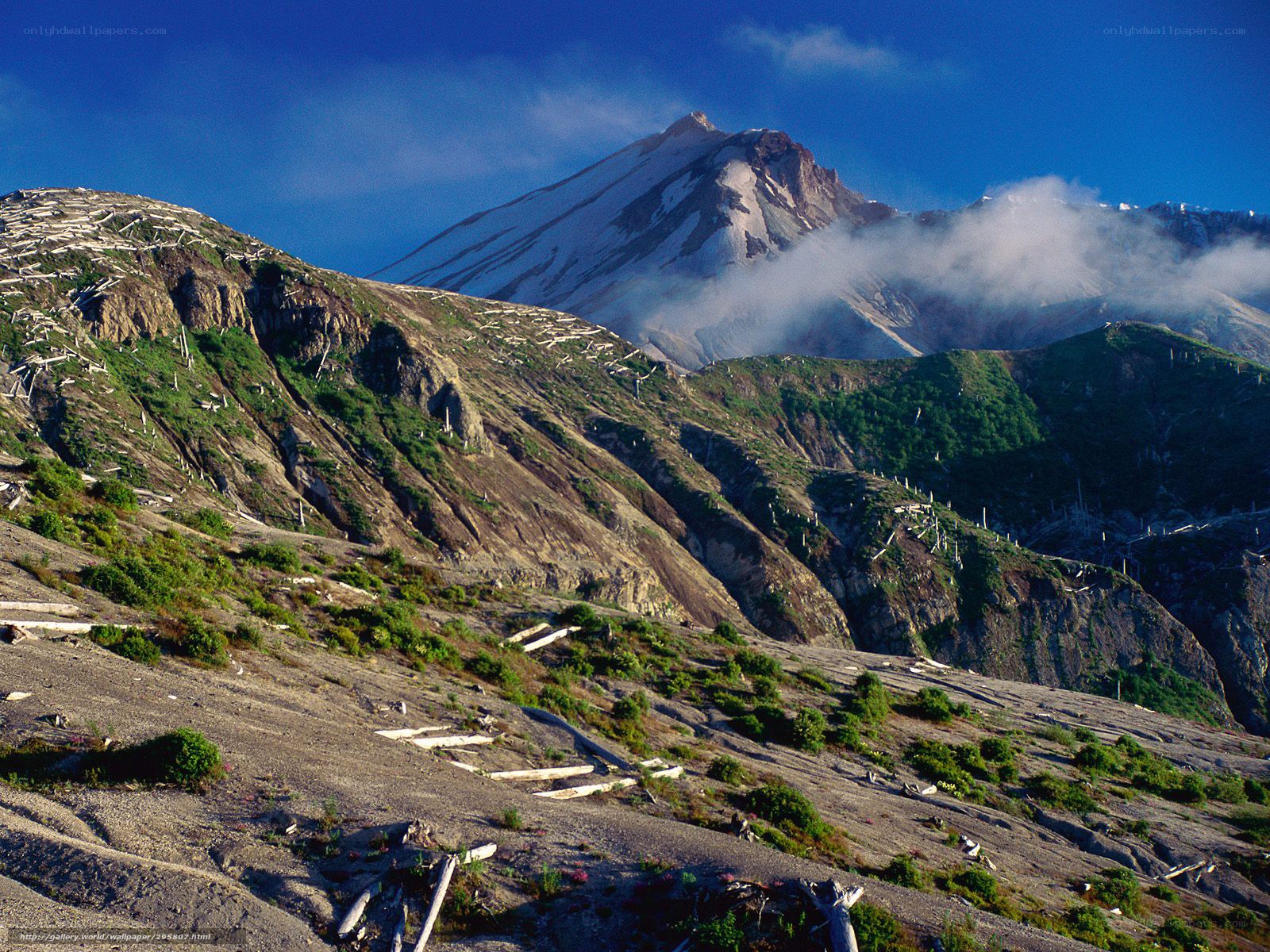 Mount St. Helens after eruption