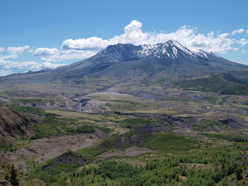 Mount St. Helens Volcano — Blue