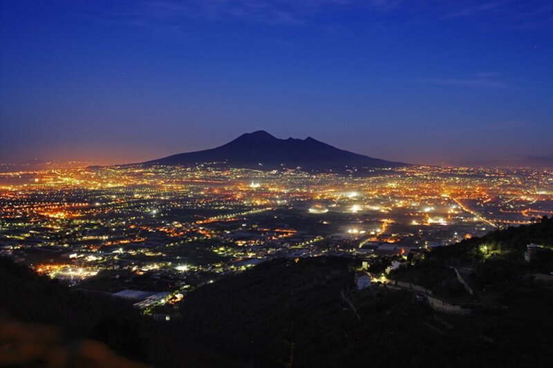 Mount Vesuvius at Night