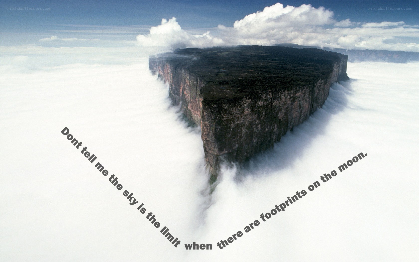 mountain above the clouds