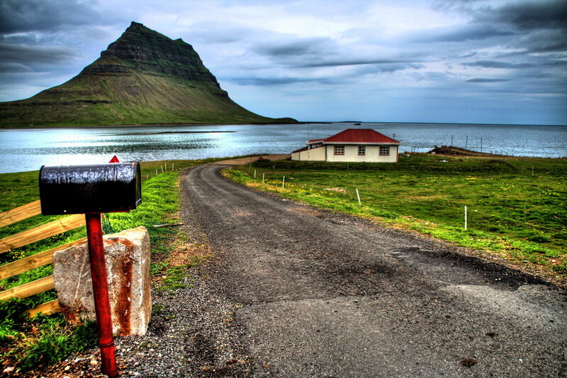 Mountain and House by Sea